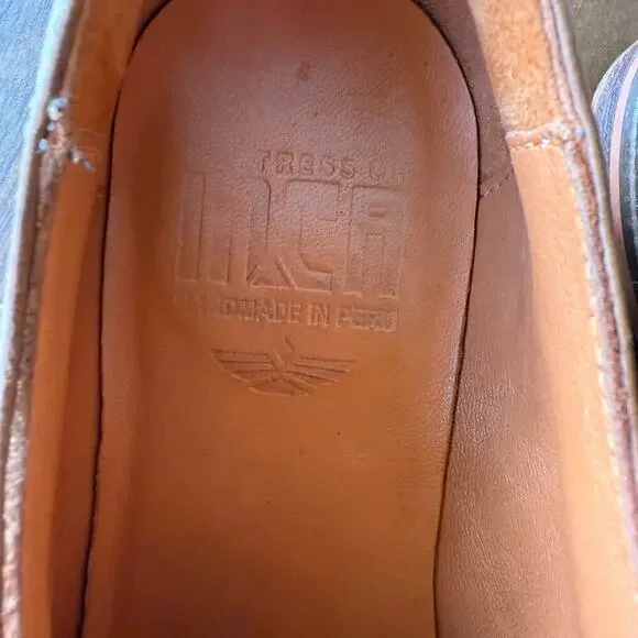 Fortress of Inca Women's Brown Leather Wingtip Oxford Loafer Flats Shoes Size 7 - Picture 9 of 10